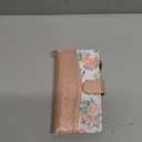 for iPhone Xs Max Floral Wallet Case with Flip Zipper Purse Wrist/Shoulder Strap Luxury Glitter Card Holder Stand Phone Cover for i X XR Xsmax 10x SX Xmax 10xs 10s 10 Plus Xmaxs Women Rose Gold