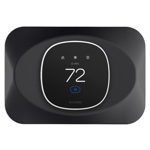 Wall Plate Cover Compatible with New 2025 Ecobee Smart Thermostat Essential, Practical Ecobee Thermostat Trim Kit, Programmable WiFi Thermostat Accessory (1, Tricorn Black)
