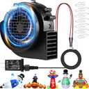 Replacement Blower Fan for Inflatables, 12V 1.2A Air Blower with 7 LED Light Strings and 1.5A Adapter for Christmas Halloween Thanksgiving Yard Inflatables Decorations Outdoor
