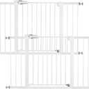 Babelio Baby Gate, 29-48 Inch Auto Close Pet Gate, Easy Install Pressure-Mounted Safety Gate, Extra Wide Pet Gate for Stairs and Doorways, 2 Pack White
