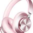 Wentronic Y03 Bluetooth Headphones Wireless Active Noise Cancelling Over Ear Headphones 48 Hours Playtime High Sound Quality 6 EQ Music Mode Headphones with Soft Ear Cushion - Pink