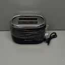 Mueller Retro Toaster 2 Slice with 7 Browning Levels and 3 Functions: Reheat, Defrost & Cancel, Stainless Steel Features, Removable Crumb Tray, Under Base Cord Storage, Black