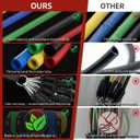 WHATAFIT Resistance Bands, Exercise Bands, Workout Bands with Handles, Door Anchor and Ankle Straps, 5 Resistance Levels Fitness Bands for Strength Training, Physical Therapy, and Home Gym Equipment