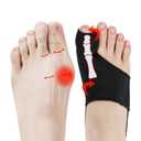 Bunion Corrector for Women & Men - Adjustable Hallux Valgus Brace, Day & Night Bunion Pain Relief Fix Socks, Comfortable Breathable Toe Splint Kit for Bunions