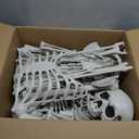5.9ft Halloween Life Size Skeleton Realistic Full Body Skeletons Plastic Human Bones with Movable Joints for Halloween Props Spooky Party Decoration (2, 5.9ft)