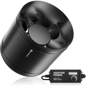 Hon&Guan 8 Inch Inline Booster Duct Fan with Speed Controller  623 CFM Airflow with 44W UltraLow Power and Low Noise