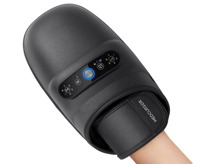 Medcursor Hand Massager - Hand Massager with Heat and Compression for Carpal Tunnel and Stiff Joints, Pain Relief from Wrist to Palm and Finger