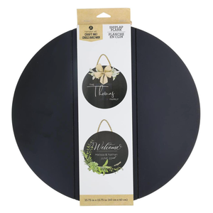 Hampton Art black round shiplap plank is a versatile surface for DIY projects and home decoration.