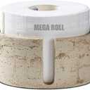 Natural Travertine Textures Toilet Paper Holder Stand for Bathroom Countertop or Floating Shelves,Toilet Top Decorative Roll Organizer Mega Roll 5.5 Inches or Less, Free Standing Mega Roll Storage (Plus Yellow Stone)