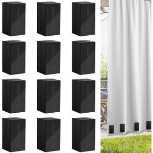 24 Pcs Outdoor Curtain Weights,Plastic Wrapped Heavy Duty Curtain Weights for Patio Pergola Cabana Gazebo Outdoor Magnetic Weights Bottom Square Weight for Heavy Wind,Outside Curtain,Mosquito,Flags