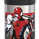 THERMOS FUNTAINER Water Bottle with Straw - 12 Ounce - Kids Stainless Steel Vacuum Insulated Water Bottle with Lid, Spiderman