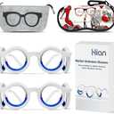 Hion Motion Sickness Glasses Relieve Carsickness Airsickness Seasickness,Ultra-Light Portable Nausea Vertigo Glasses, No Lens Liquid for Adults or Kids(2Pairs)