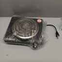 Elite Gourmet ESB100B Countertop Single Coiled Burner Electric Hot Plate, Temperature Control, Indicator Light, Easy to Clean, Black