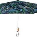 RIFLE PAPER CO. Umbrella, Matching Storage Sleeve, Portable, Auto Open and Close, Wooden Handle, Printed in Full Color