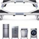 Nefish Upgraded Stainless Steel Appliance Dolly with Wheels 21-28 Inch Washing Machine Roller Heavy Duty 700 Lbs Furniture Cart with Wheel Flat Dollies for Washer and Dyer, Fridge, Cabinet, Boxes (Silver White)