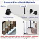 Sidasu 10-Pack Iron Balusters 1/2" Square Metal Stair Spindles, Hollow Double & Single Knuckle Design with 20 Swivel Shoes, Wrought Iron Staircase Balusters for Indoor & Outdoor Railing
