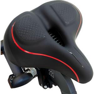 TrubliFit Replacement Seat for Peloton Bike or Peloton Bike Extra Wide (Black & Red)
