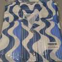 Mens Lace Shirt Short Sleeve Beach Button Down Shirt,Blue Wave,XL (Blue, XL)