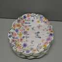 Treasure Cove Wildflower Oval Paper Plates Large Spring Oval Plate Disposable Floral Party Platter Flower Tableware Decorations for Birthday Wedding Tea Party Supplies 10" x 12" 24Pcs