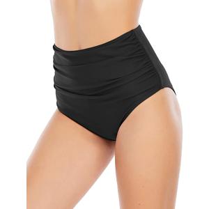 American Trends High Waisted Bikini Bottoms Ruched Tummy Control Swimsuits Bottoms Sexy Swim Bottom Bathing Suits for Women, 2XL
