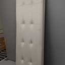 SONGMICS Storage Ottoman Bench, Folding Storage Chest, 15 x 43.3 x 15.7 Inches, Foot Rest Stool, 30 Gal. (112 L), Velvet Surface, for Bedroom, Entryway, Living Room, Cappuccino Beige ULSF0518W02 (Cream White)