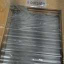 Extra Large Acacia Wood Corner Bread Box for Kitchen Countertop, 16.5 Inch Wooden Breadbox with Glass Wavy Door, Durable Grain Finish, Farmhouse Style Design