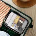 Wedama Clear Toiletry Bag, 2 Pack Clear Makeup Bags with Handles, PVC Cosmetic Bags for Women and Men, Large Opening Toiletry Bags, Black
