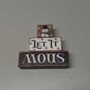 3 Pcs Winter Let It Snow Tiered Tray Decor Table Sign Winter Theme Wood Decorations Centerpiece Decor for Party Gift Desk(Snowman Style)