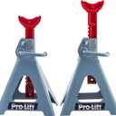 Pro-Lift Heavy Duty 6 Ton Jack Stands Pair - Double Locking Pins - Handle Lock and Mobility Pin for Auto Repair Shop with Extra Safety