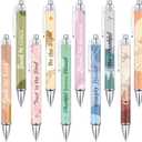 Tinlade 10 Pcs Christian Pens for Women Religious Ink Pens Easter Gifts Inspirational Quotes Bible Verse Ballpoint Funny Office Supplies for Women Men Coworker (Boho)