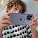 Anuck Case for iPhone 14 Pro Max Case Magnetic Phone Case Compatible with MagSafe, Soft TPU Bumper Hard Translucent Matte Back Slim Fit Shockproof Protective Cover for Men Women Girls - Blue