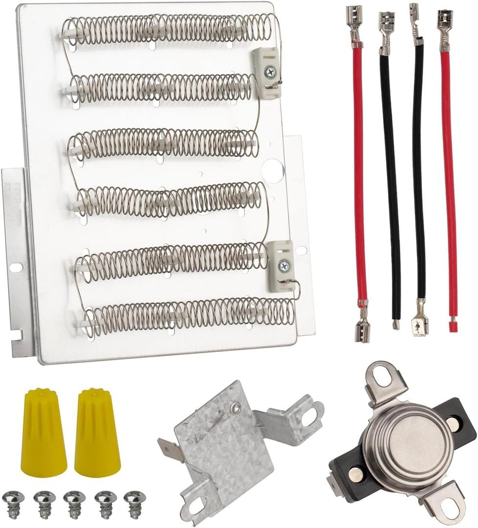 Dryer Heating Element Kit 503978 61927 964p3 Fit for Speed Queen Whirlpool Amana Admiral Maytag Dryer ADE3SRGS173TW01 ADE3LRGS171TW01 ADE30RGS171TW01, Dryer Thermostat Thermal Fuse