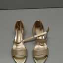 DREAM PAIRS Women's Wide Low Wedge Sandals Width Ankle Strap Heel Sandal Open Toe Dress Summer Shoes, Size 9W, Gold, JONES-W