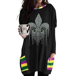 Mardi Gras Shirt With Pockets, XL