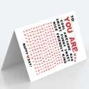 3 x Beautiful Words Greeting Card with Envelope, Funny Anniversary, Valentine's Day Gifts, Birthday Card for Wife Husband Girlfriend Boyfriend (LD290)