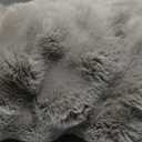 L'AGRATY Faux Rabbit Fur Blanket: 60" x 80" Twin Luxury Soft Fluffy Thick Fur Throw Blanket for Couch Bed Sofa - Cozy Plush Bubble Blankets for Winter: Flannel Fleece Decorative Blanket(Castle Grey)
