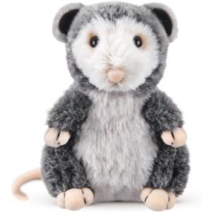 Shappy Possum Stuffed Animal Opossum Plush Cuddle Realistic Possum Plushies Cute Soft Toy Birthday Gifts for Kids Women Men Funny Operation Christmas Items Adorable Gag Gift, 5.5 Inches