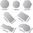 Gisela D Acrylic Mirror Product Photography Props Mirror Set Photo Background Photoshoot Props Reflective Display Sheet(7Pcs)