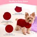 2 Pack Dog Sweaters for Small Dogs Winter Turtleneck Pullover Cable Knit Fleece Stretch Puppy Doggie Chihuahua Toy Poodle Yorkie Pomeranian Boy Girl Pet Clothes (S, Pink & Red)