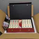 Yellow Mountain Imports Small Size Chinese Mahjong Set, Rogue Classic with 146 Ivory Colored Tiles, Vinyl Case, Wind Indicator and Dice - for Chinese Style Gameplay Only [] (Plain)