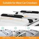 Soft Roof Rack Pads with Two 15 Ft Tie Down Straps for Surfboard, SUP Paddleboard, Snowboard, 34inch (Pair)