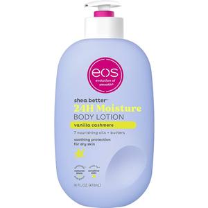 EOS Shea Better Body Lotion Vanilla Cashmere, 24-Hour Moisture Skin Care, Lightweight & Non-Greasy, Natural Shea, Vegan, Vanilla Body Lotion, Crème De Pistachio, Strawberry Dream, 16 fl oz