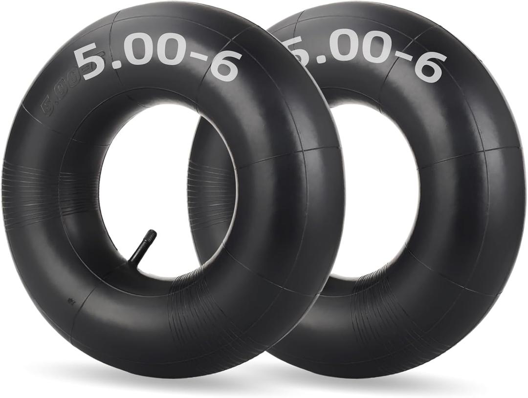 GICOOL 13x5.00-6 Inner Tube, 2 Pack with TR-13 Valve Stem, Heavy Duty, Universal Fit for Razor Dirt Quad Lawn Mowers, ATVs, Yard Tractor, Snow Blower
