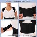 Posture Corrector for Women and Men Back Brace Upgraded Upper Comfy Correction Pain Relief Scoliosis Lumbar Spine Shoulder Straightener Hunchback Lightweight Adjustable Support Hump Black Medium (Black, M)