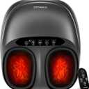 KNQZE Shiatsu Foot Massager with Heat, Compression, Deep Kneading Foot Massage for Plantar Fasciitis Relief, Remote Control, Multi Massage Modes, Auto Shut-Off Timer, FSA Eligible, Charcoal Gray