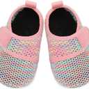 JIASUQI Baby Boys and Girls Barefoot Swim Water Skin Shoes Aqua Socks for Beach Swim Pool (Pink)