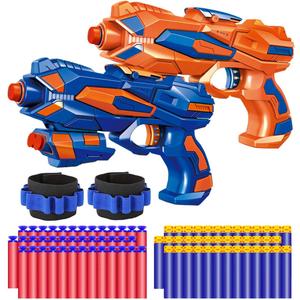 POKONBOY 2 Pack Blaster Guns Toy Guns for Boys with 60 Pack Refill Soft Foam Darts for Kids Birthday Gifts Party Supplies Hand Gun Toys for 6+ Year Old Boys