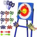 Axe Throwing Game for Backyard with Bristle Target & 12 Throwing Axes Set, Indoor & Outdoor Games for Adults, Kids & Family, Yard Games Toys, Axe Throwing Target,Dart Board,Carnival Games