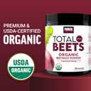 Force Factor Total Beets Organic Beetroot Powder Superfood to Boost Daily Nutrition, USDA Organic, Vegan, Gluten-Free, and Non-GMO Beet Supplement, Unflavored, 90 Servings (EXP 05/31/27)