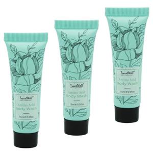 Travelwell Flower Series Hotel Travel Size Guest Body Wash 0.5 Fl Oz/15ml, Individually Wrapped 200 Tubes per Box